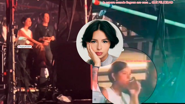 Ángela Aguilar termina con rumores de embarazo al ser captada fumando y tomando en el concierto de su esposo, Christian Nodal