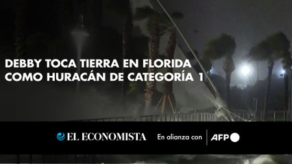 Debby toca tierra en Florida como huracán de categoría 1
