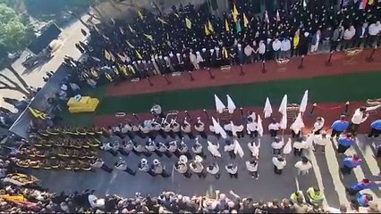 شيع حزب الله وجمهور المقاومة، الشهيد السعيد على طريق القدس علي عمرو في بلدته المعيصرة كسروان.