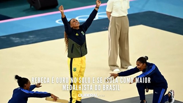 Rebeca é ouro no solo e se isola como maior medalhista do Brasil