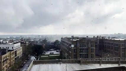 Confirmed EF-1 tornado captured sweeping through the City of Buffalo on Aug. 5, 2024.