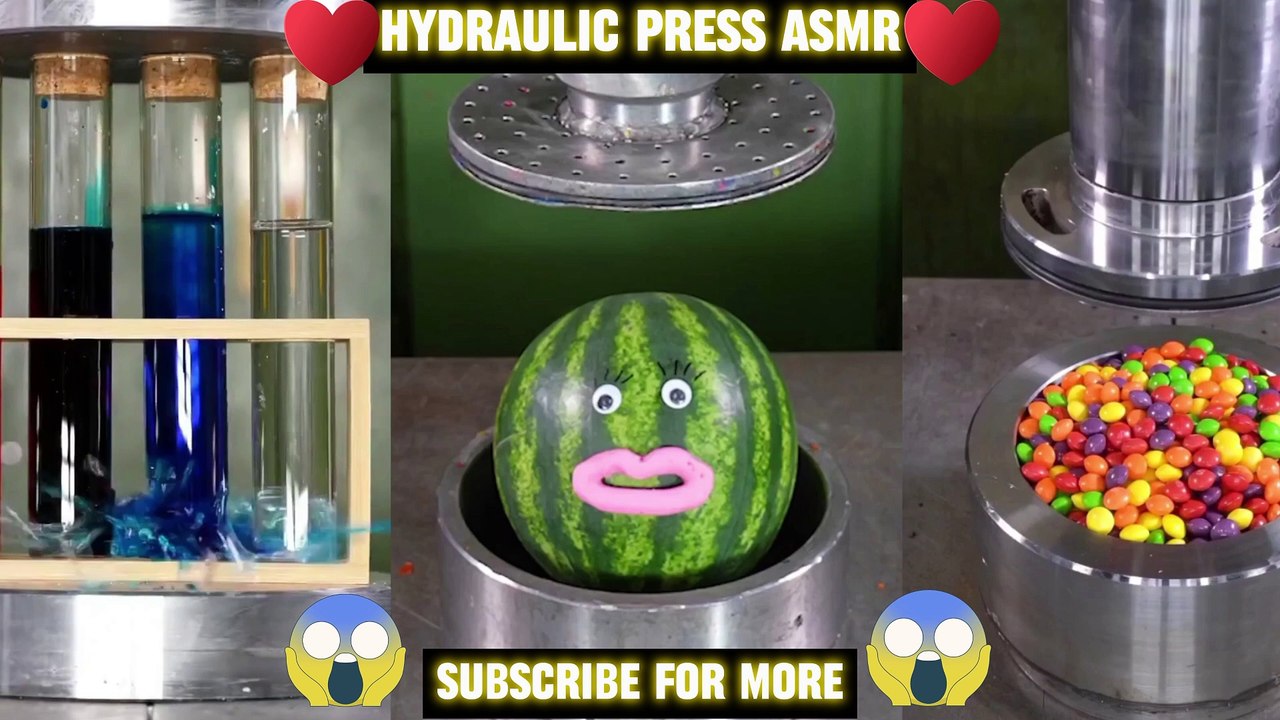  Hydraulic Press Magic: Crushing Objects in Slow Motion! ️‍♂️✨