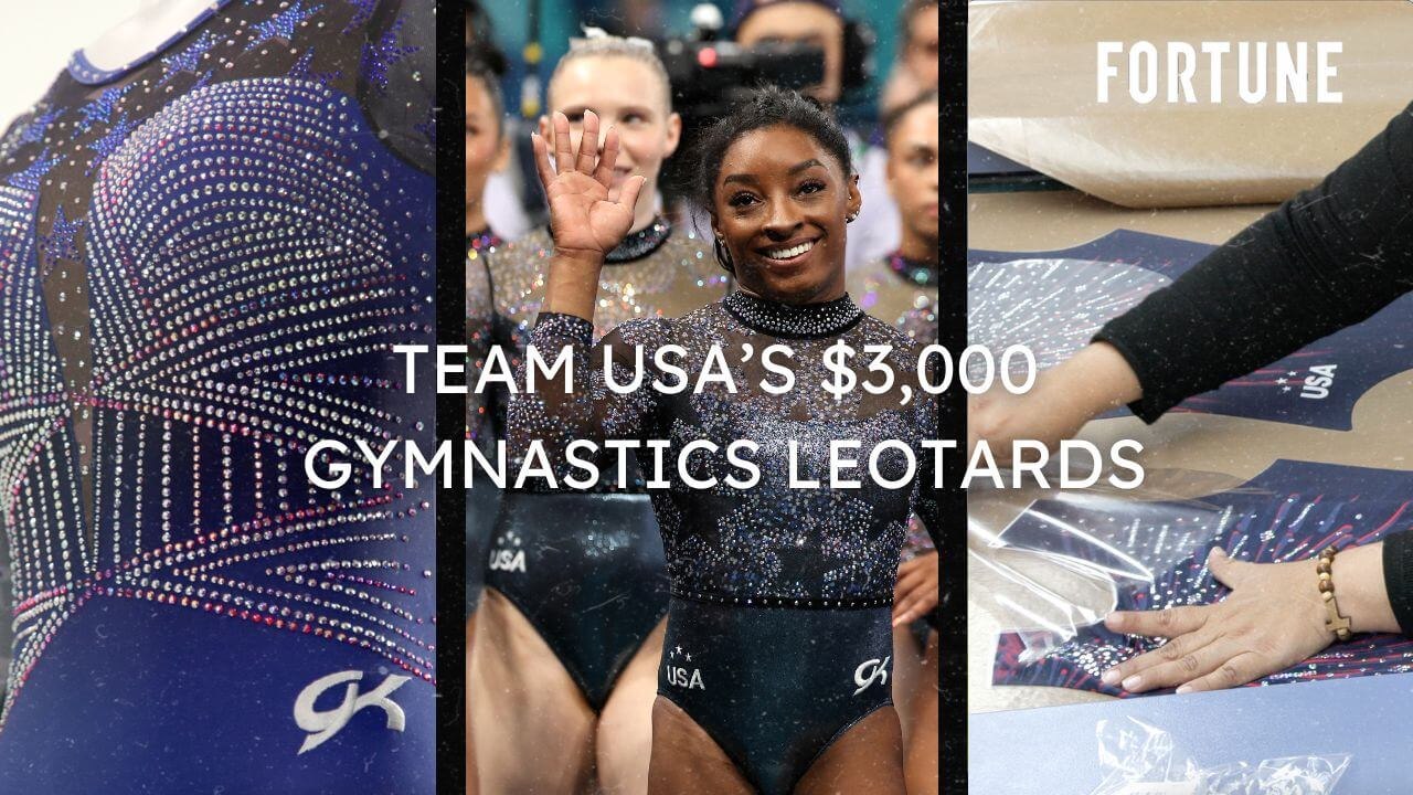 How Team USA's $3,000 gymnastics leotards with 47,000 crystals were made