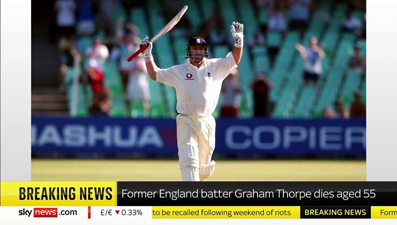 Former England cricket star and coach Graham Thorpe dies aged 55  |  Latest Update
