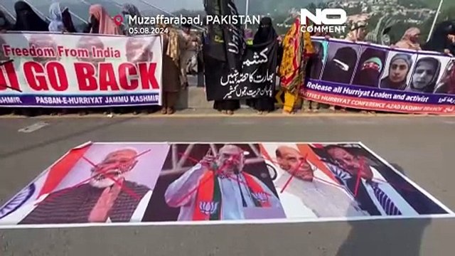 پنجمین سالگرد لغو امتیازات ویژه منطقه جامو و کشمیر تحت کنترل هند؛ صدها نفر در مظفرآباد تظاهرات کردند