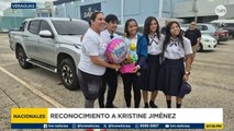 Kristine Jiménez recibe el cariño y reconocimiento de los veragüenses