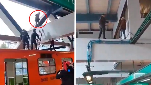Metro CDMX: Hombre busca arrojarse a las vías en la estación Constitución y la policía capitalina actúa