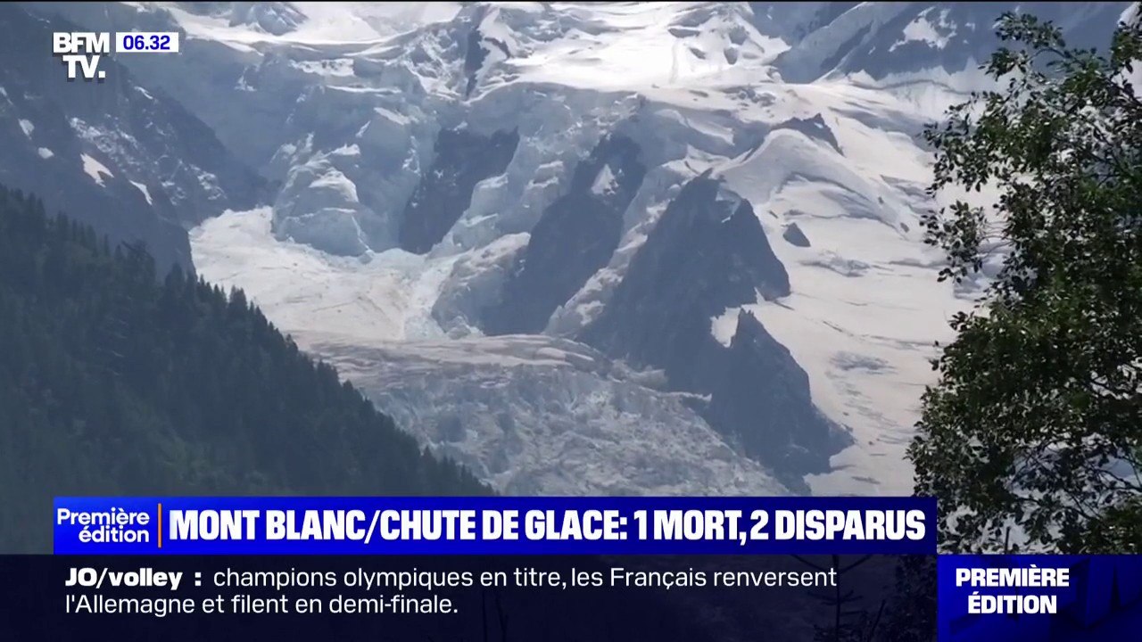 Chute de glace au Mont Blanc: une opération de secours compliquée  à cause du risque élevé d'une nouvelle avalanche