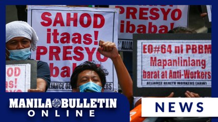 Health workers demand release of performance-based bonus, denounce EO No. 64