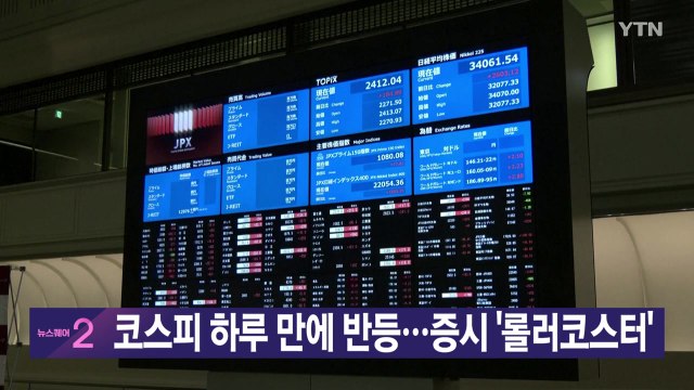 [YTN 실시간뉴스] 코스피 하루 만에 반등...증시 '롤러코스터' / YTN