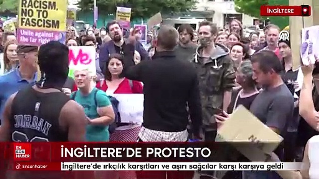 İngiltere'de ırkçılık karşıtları ve aşırı sağcı...