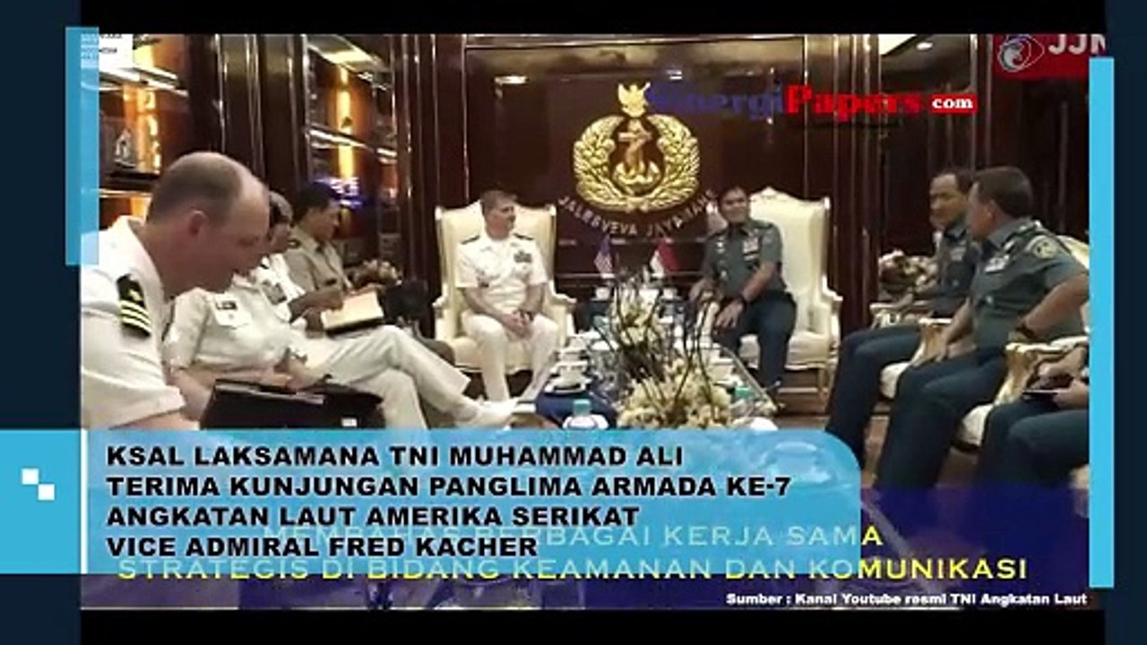 KSAL Laksamana TNI Muhammad Ali Terima Kunjungan Panglima Armada ke-7 Angkatan Laut Amerika Serikat Vice Admiral Fred Kacher