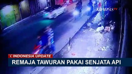 Terekam CCTV, Remaja di Kabupaten Bogor Tawuran Pakai Senjata Api