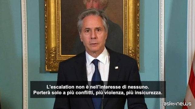 M.O., Blinken chiede a tutti di evitare escalation
