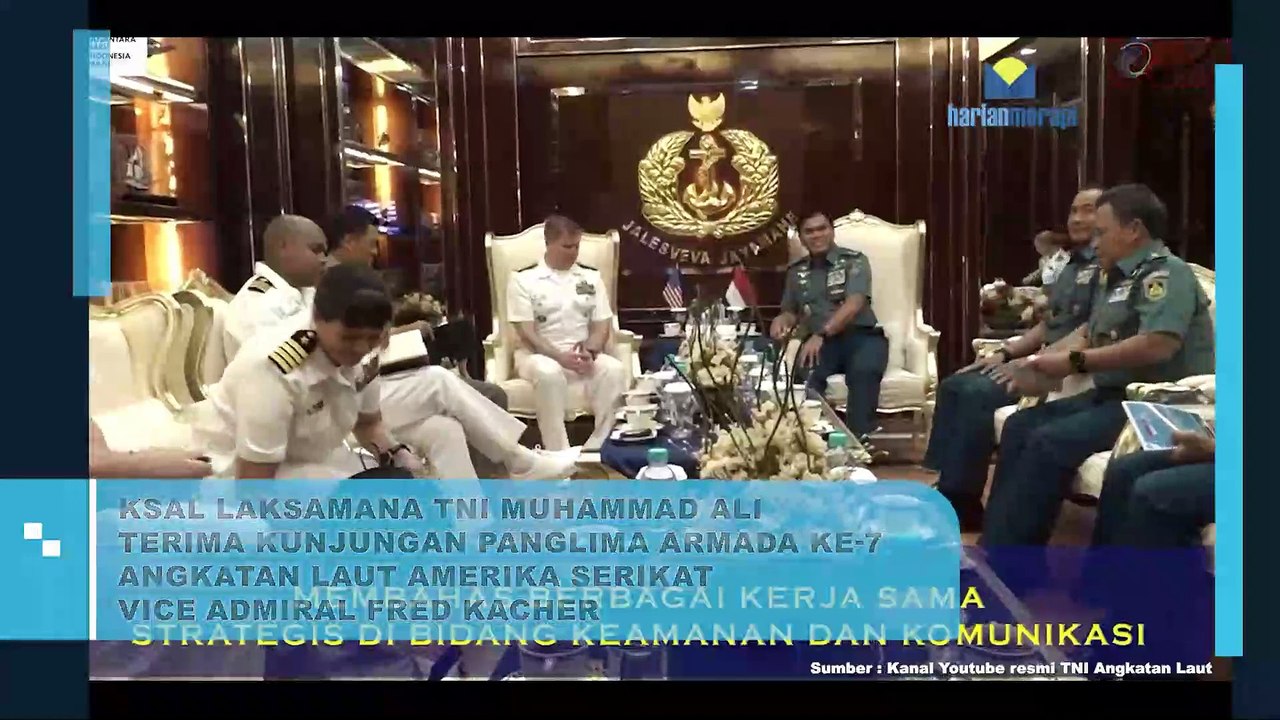KSAL Laksamana TNI Muhammad Ali Terima Kunjungan Panglima Armada ke-7 Angkatan Laut Amerika Serikat Vice Admiral Fred Kacher