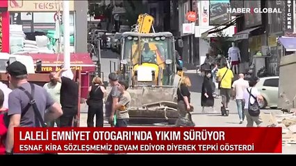 Laleli Emniyet Otogarı'nda yıkım sürüyor: Esnaf, "Kira sözleşmemiz devam ediyor" diyerek tepki gösterdi