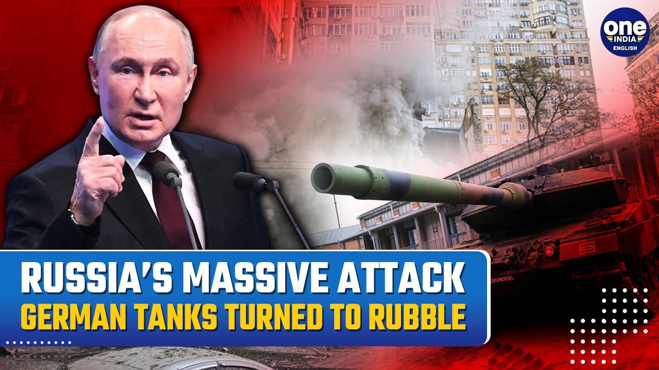 Russian Forces Destroy Two German Leopard Tanks in Ukraine using Lancet Drones and Msta-S Howitzers