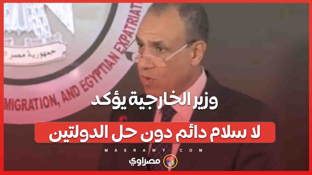 وزير الخارجية يؤكد: لا سلام دائم دون حل الدولتين