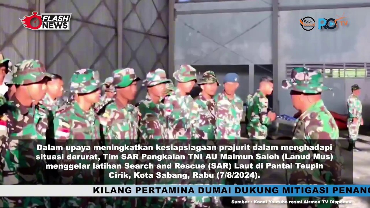 Lanud Maimun Saleh Gelar Latihan Sar Laut Di Pantai Teupin Cirik, Sabang