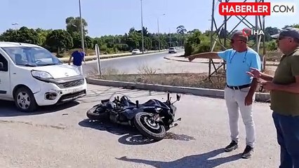 Manavgat'ta motosiklet kazası: 1 yaralı