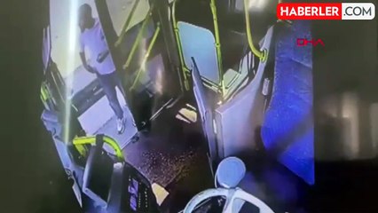 Otomobiline çarptığını iddia ettiği otobüsün şoförünü darp edip kaçtı