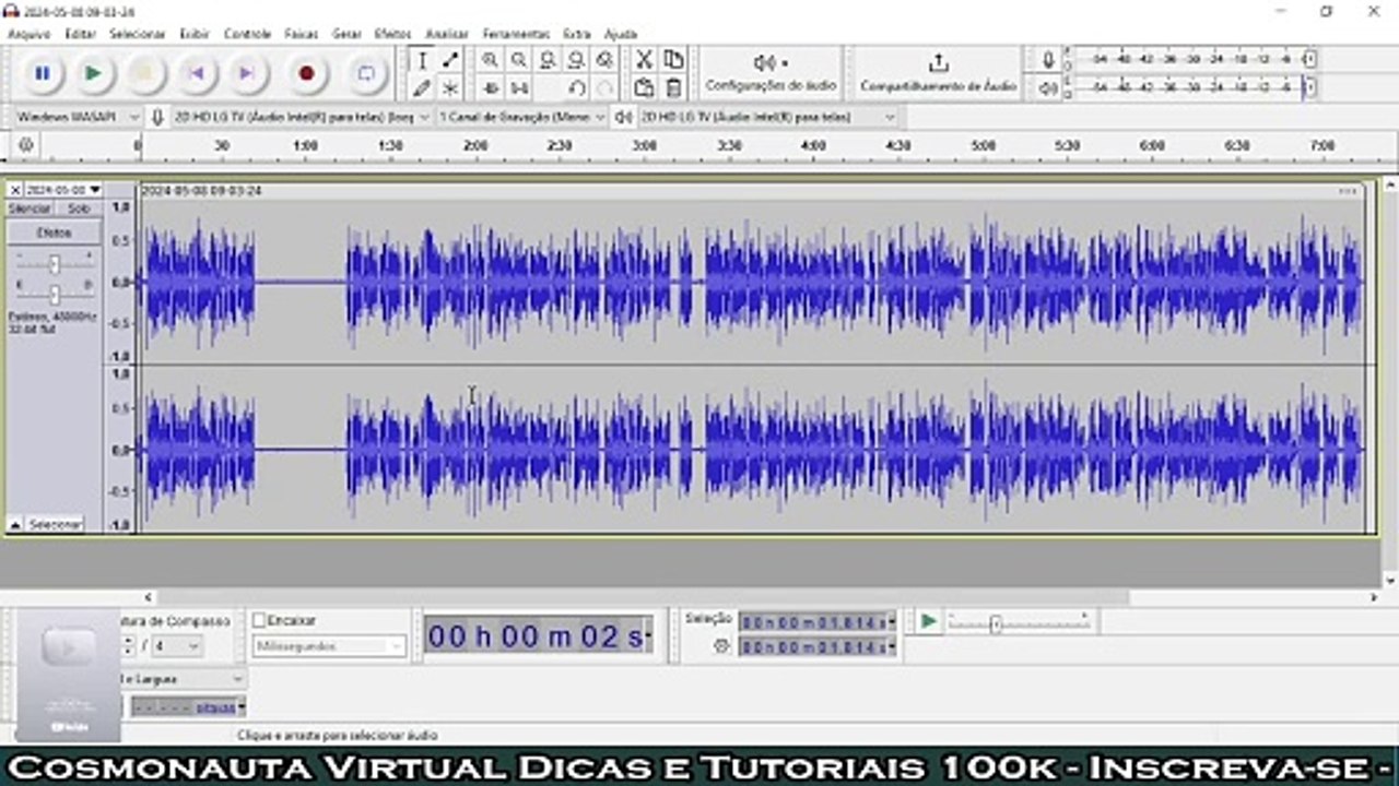 Exportar na nuvem no audacity