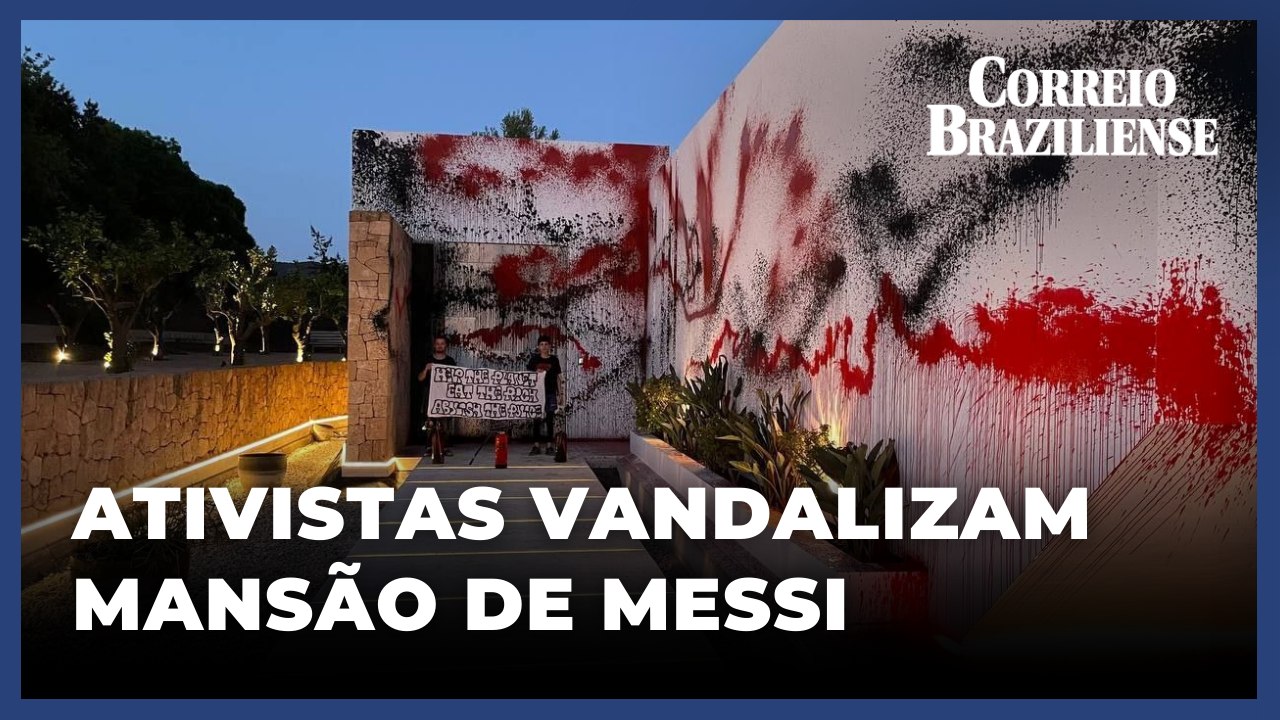 Lionel Messi tem mansão vandalizada por ativistas ambientais