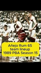 Añejo Rum 65 team lineup during 1989 PBA Season 15