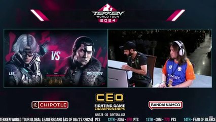 Tekken 8 - Falcons Atif (Dragunov) vs Super Akouma (Lee) - CEO 2024 - Tekken Games