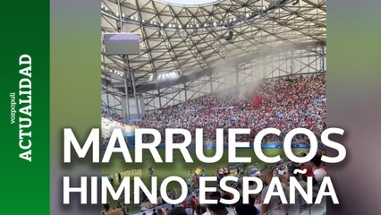 Lo que hizo la afición de Marruecos cuando sonaba el himno de España