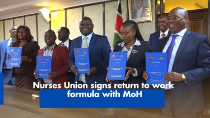 Nurses Union signs return to work formula with MoH