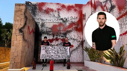 Casa de Lionel Messi en Ibiza es vandalizada por activistas: "Ayudar al planeta, comerse a los ricos"
