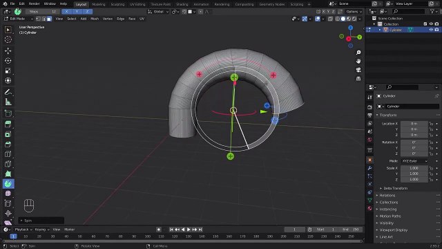 7. Blender 2.93 Free Full Training - Episode 7 - Spin Tool, Round the object in blender, Spin Concept