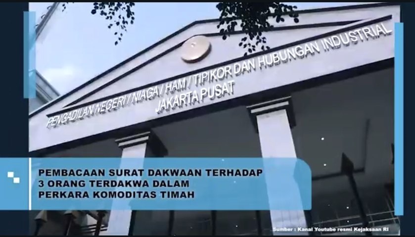 Pembacaan Surat Dakwaan Terhadap 3 Orang Terdakwa Dalam Perkara Komoditas Timah