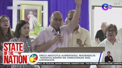 Magbabalik trabaho na si Bohol Governor Erico Aristotle Aumentado | SONA