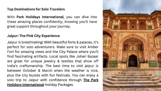Top Destinations for Solo Travelers with Park Holidays International reviews