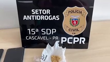 Casal preso em flagrante com drogas e munições no Bairro Santa Felicidade