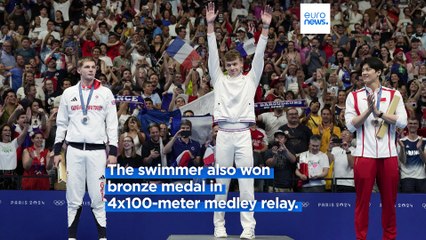 Léon Marchand, four-time Olympic champion is still in his bubble, unfazed by new-found global fame