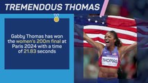 Medal Alert - Gabby Thomas claims women's 200m gold