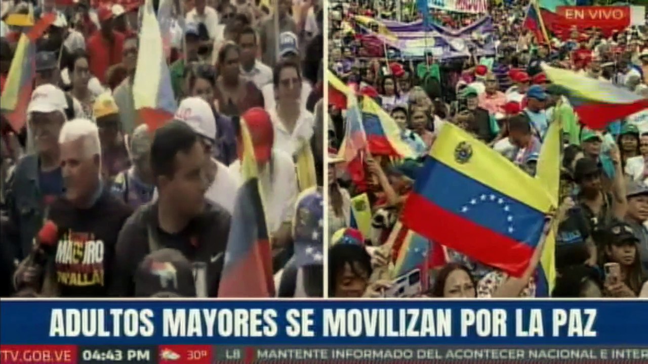 Abuelas y abuelos de la patria se movilizan en apoyo al presidente de la paz Nicolás Maduro