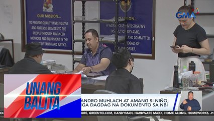 Sparkle artist Sandro Muhlach at amang si Niño, nagsumite ng mga dagdag na dokumento sa NBI | Unang Balita