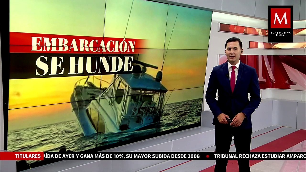 Rescatan a 12 náufragos tras el hundimiento del yate 'On The Sly' en Yucatán