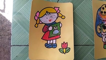 Sand painting - 砂絵 - Pintura de arena