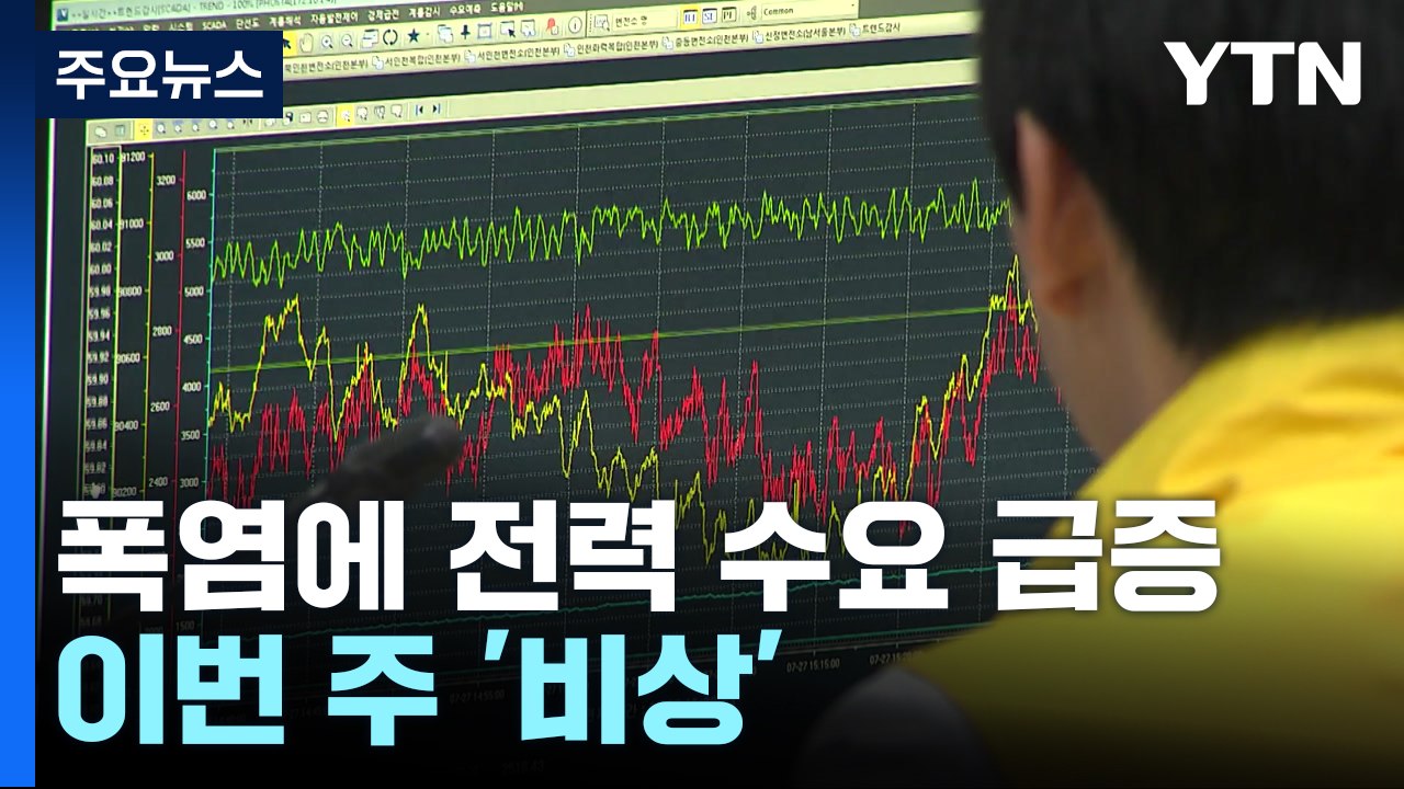 폭염에 전력 수요 급증..."이번 주 최대 수요" / YTN