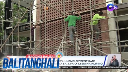 PHL Statistics Authority - Unemplyment rate nitong Hunyo, bumaba sa 3.1% o 1.62M na Pilipino | Balitanghali
