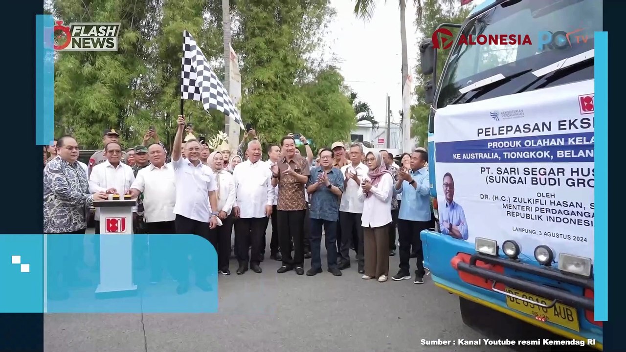 Mendag Zulkifli Hasan Hadiri Pelepasan Ekspor Produk Olahan Kelapa Senilai Rp25,3 Miliar di Lampung