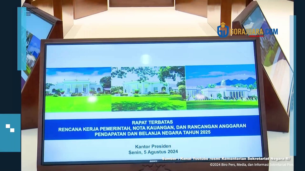 JOKOWI BUKA AGENDA RAPAT TERBATAS RENCANA KERJA PEMERINTAH DAN RAPBN 2025