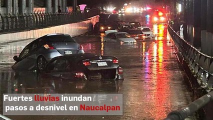 Se inundan pasos a desnivel del Periférico, en Naucalpan