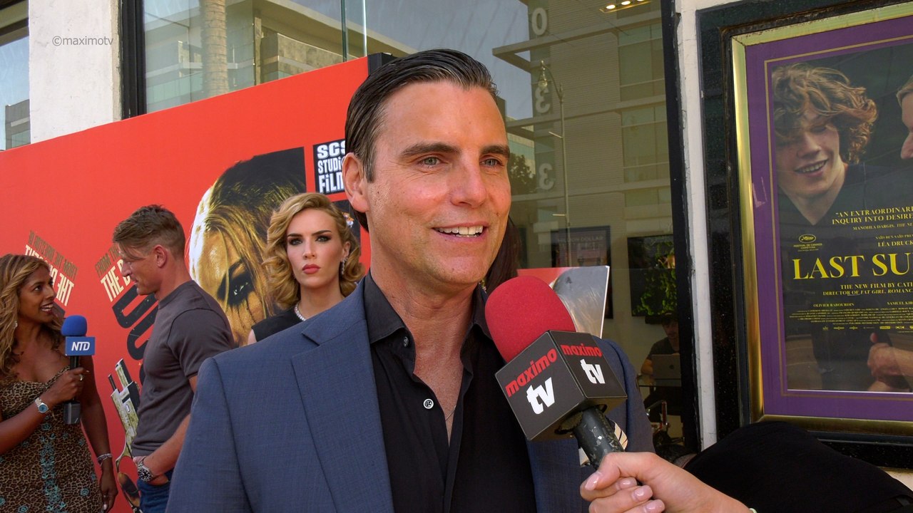 Colin Egglesfield talks about his gangster thriller film "Duchess" at its premiere in Beverly Hills