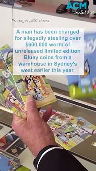 ‘Bandit’ charged for stealing 63,000 unreleased Bluey coins